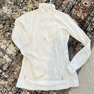 Quarter zip Lululemon white pullover